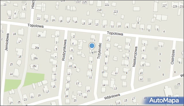 Łódź, Trzykrotki, 5, mapa Łodzi