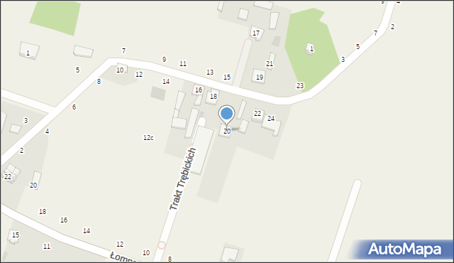 Łomna, Trakt Trębickich, 20, mapa Łomna