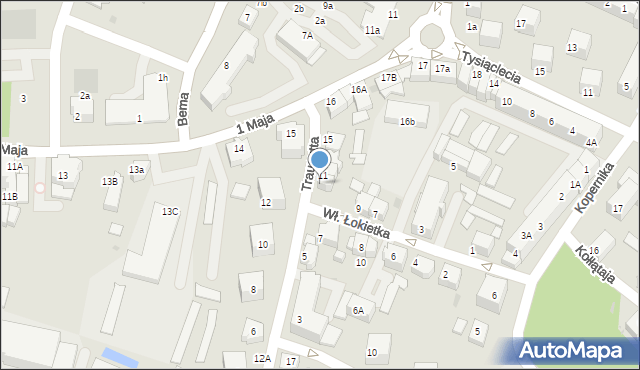 Lubin, Traugutta Romualda, gen., 9, mapa Lubin
