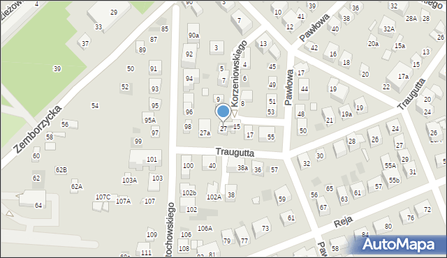 Lublin, Traugutta Romualda, gen., 27, mapa Lublina