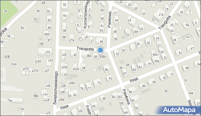Lublin, Traugutta Romualda, gen., 34, mapa Lublina