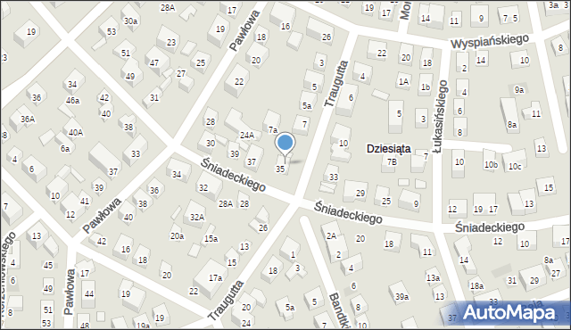 Lublin, Traugutta Romualda, gen., 9, mapa Lublina