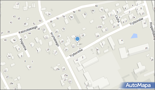 Łuków, Tryboniów Janiny i Antoniego, 20b, mapa Łuków