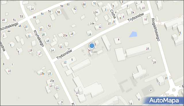 Łuków, Tryboniów Janiny i Antoniego, 3b, mapa Łuków