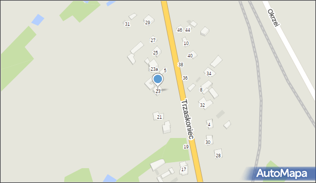 Łuków, Trzaskoniec, 23, mapa Łuków