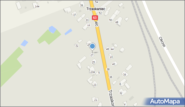 Łuków, Trzaskoniec, 7a, mapa Łuków