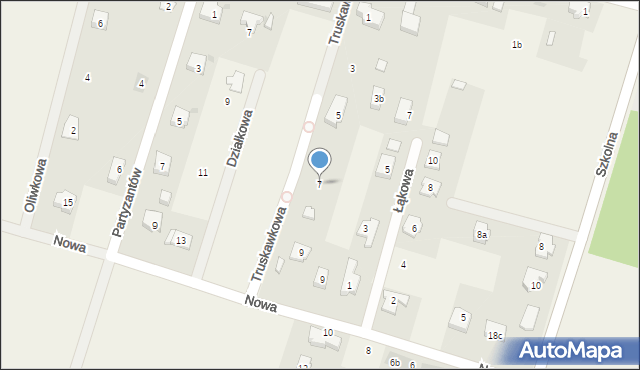 Lutynia, Truskawkowa, 7, mapa Lutynia