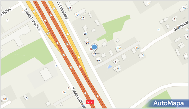 Majdan, Trasa Lubelska, 12, mapa Majdan