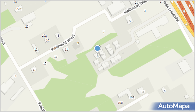 Majdan, Trasa Lubelska, 13, mapa Majdan