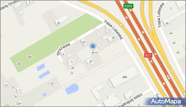 Majdan, Trasa Lubelska, 27, mapa Majdan