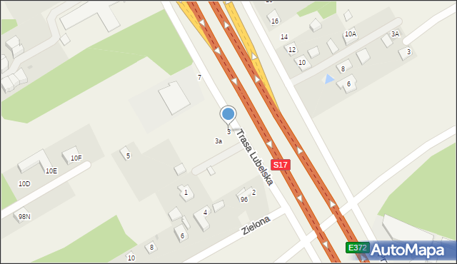 Majdan, Trasa Lubelska, 3, mapa Majdan