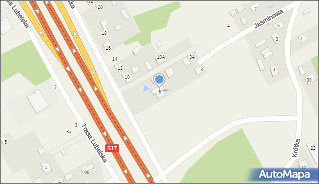 Majdan, Trasa Lubelska, 6, mapa Majdan