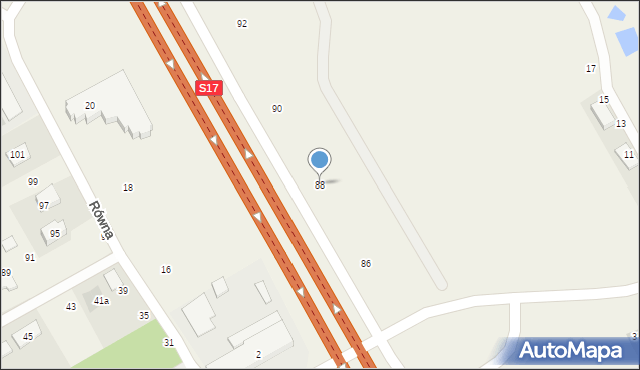 Majdan, Trasa Lubelska, 88, mapa Majdan