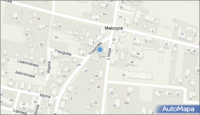 Malczyce, Traugutta Romualda, gen., 1, mapa Malczyce