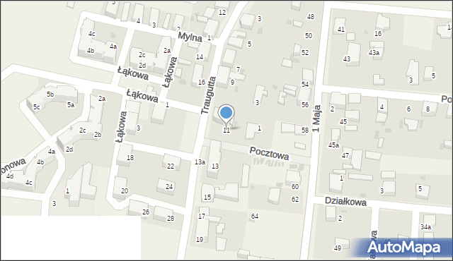 Malczyce, Traugutta Romualda, gen., 11, mapa Malczyce