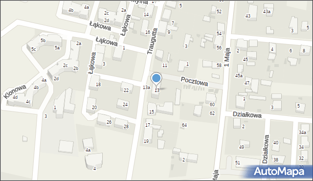 Malczyce, Traugutta Romualda, gen., 13, mapa Malczyce