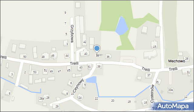 Mechowo, Trelli Zygmunta, ks., 38, mapa Mechowo