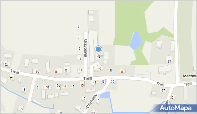 Mechowo, Trelli Zygmunta, ks., 42, mapa Mechowo