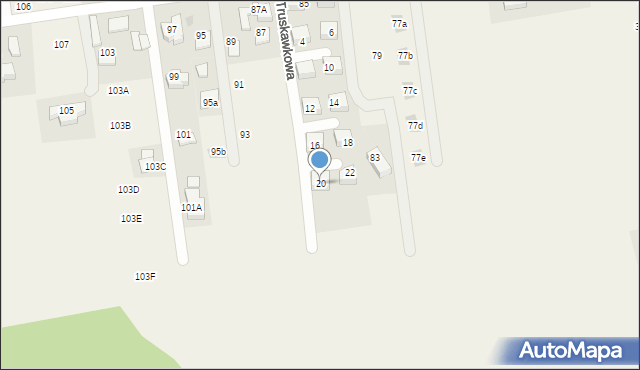 Michałowice, Truskawkowa, 20, mapa Michałowice