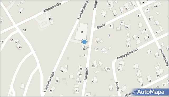 Miechów, Traugutta Romualda, gen., 31A, mapa Miechów