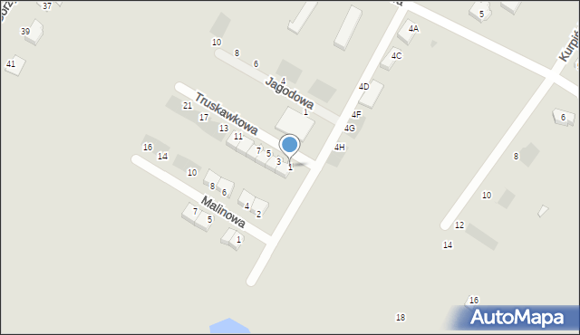 Międzychód, Truskawkowa, 1, mapa Międzychód