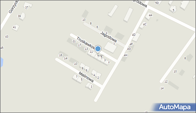 Międzychód, Truskawkowa, 7, mapa Międzychód