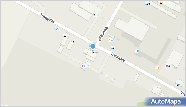 Mielec, Traugutta Romualda, gen., 15, mapa Mielca