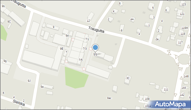 Mielec, Traugutta Romualda, gen., 5/3, mapa Mielca