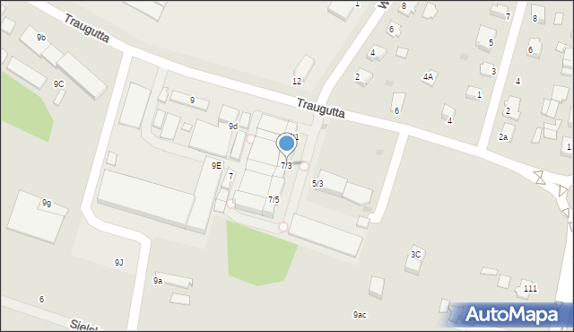 Mielec, Traugutta Romualda, gen., 7/3, mapa Mielca