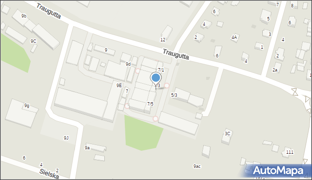 Mielec, Traugutta Romualda, gen., 7/4, mapa Mielca