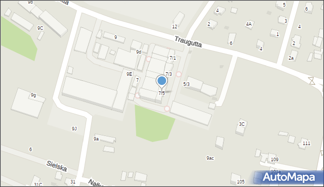 Mielec, Traugutta Romualda, gen., 7/5, mapa Mielca