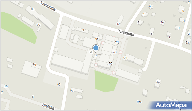 Mielec, Traugutta Romualda, gen., 7, mapa Mielca