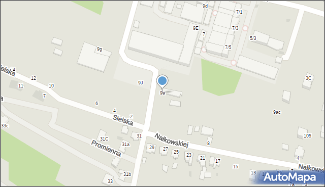 Mielec, Traugutta Romualda, gen., 9a, mapa Mielca