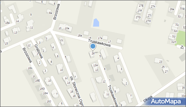 Mierzyn, Truskawkowa, 14, mapa Mierzyn