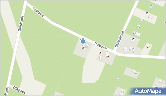 Mieszkowo, Traktowa, 15, mapa Mieszkowo