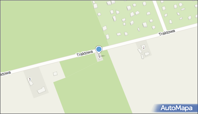 Mieszkowo, Traktowa, 3, mapa Mieszkowo