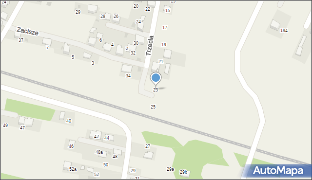 Młoszowa, Trzecia, 23, mapa Młoszowa