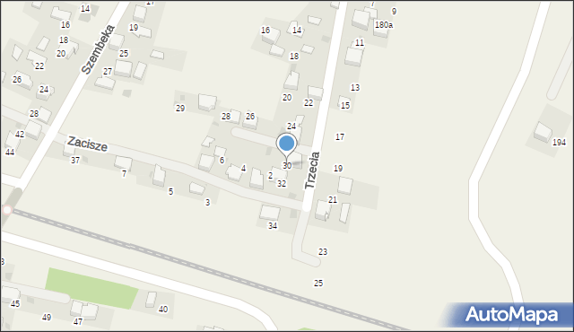 Młoszowa, Trzecia, 30, mapa Młoszowa