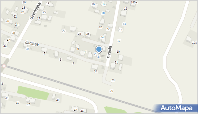 Młoszowa, Trzecia, 32, mapa Młoszowa