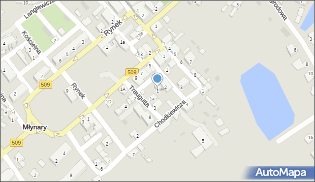 Młynary, Traugutta Romualda, gen., 1, mapa Młynary