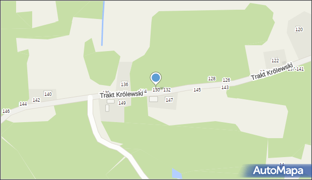Mokrzyska, Trakt Królewski, 130, mapa Mokrzyska