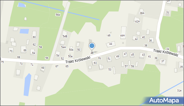 Mokrzyska, Trakt Królewski, 48, mapa Mokrzyska