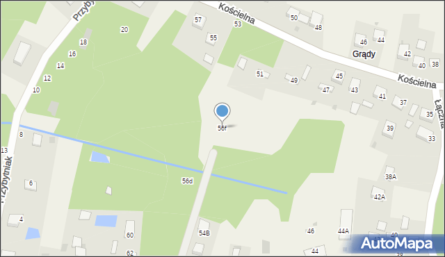 Mokrzyska, Trakt Królewski, 56f, mapa Mokrzyska