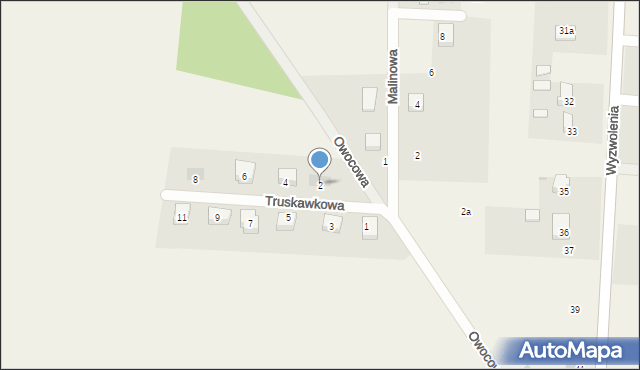 Mrozów, Truskawkowa, 2, mapa Mrozów