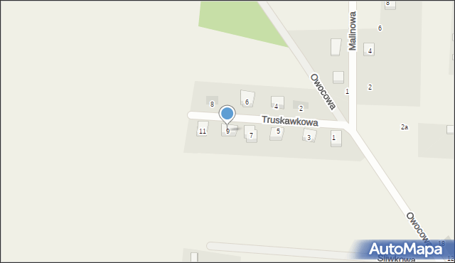 Mrozów, Truskawkowa, 9, mapa Mrozów