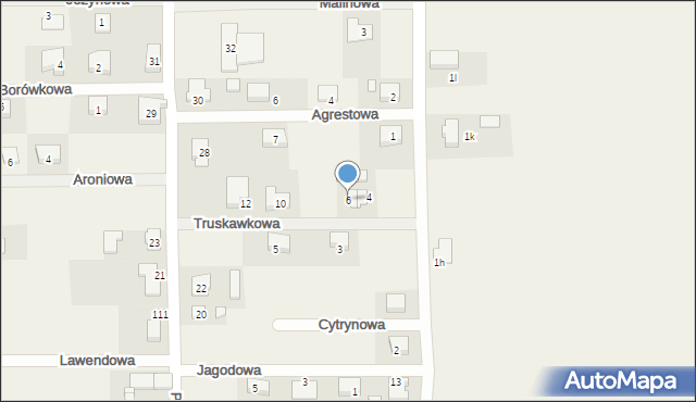 Myjomice, Truskawkowa, 6, mapa Myjomice