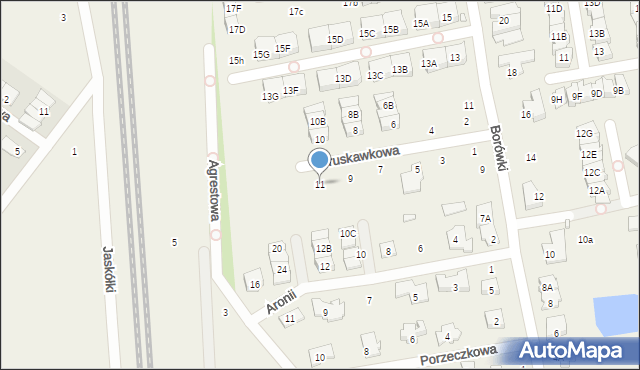 Mysiadło, Truskawkowa, 11, mapa Mysiadło
