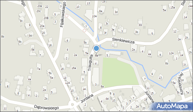 Myślenice, Traugutta Romualda, gen., 6a, mapa Myślenice