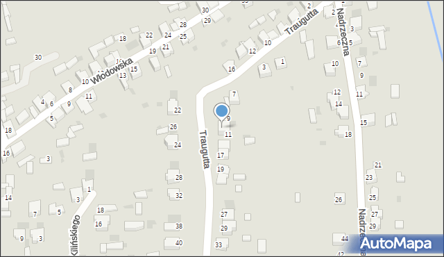 Myszków, Traugutta Romualda, gen., 13, mapa Myszków