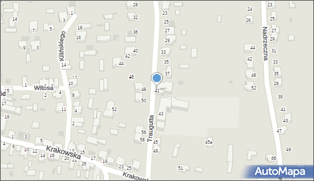 Myszków, Traugutta Romualda, gen., 41, mapa Myszków